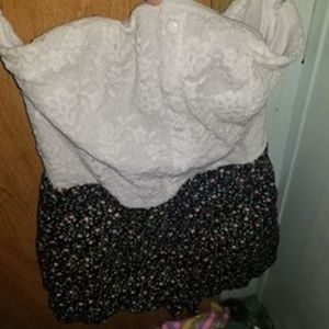 Papaya strappless romper